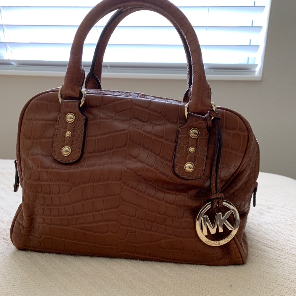 Michael Kors Tan Ostrich Satchel